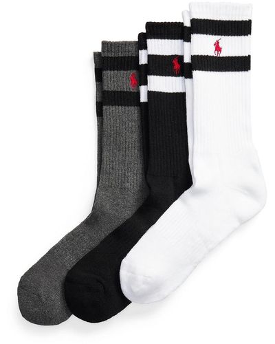 Polo Ralph Lauren Lot de 3 paires de chaussettes de sport - Negro