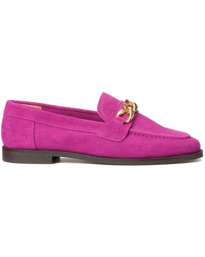 La Redoute Mocasines de ante con cadena - Morado