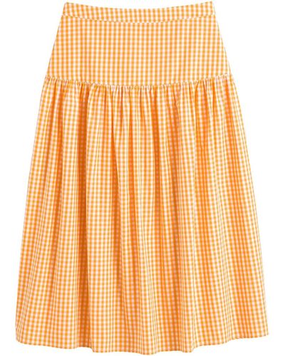 La Redoute Falda de cuadros vichy - Naranja