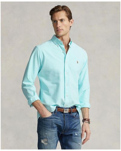 Polo Ralph Lauren Camisa recta de oxford - Azul