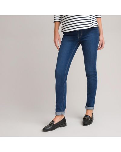 La Redoute Vaquero skinny de embarazo, banda alta, algodón orgánico - Azul