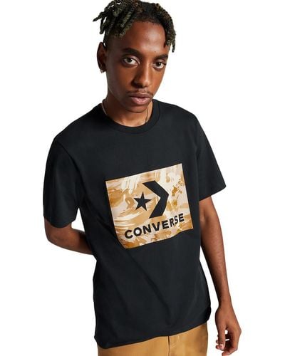 Converse Camiseta de manga corta con logo de camuflaje - Negro