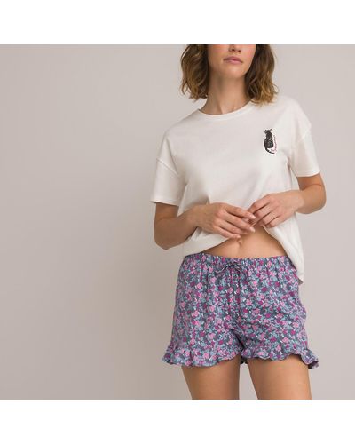 La Redoute Pijama con short de algodón puro - Gris