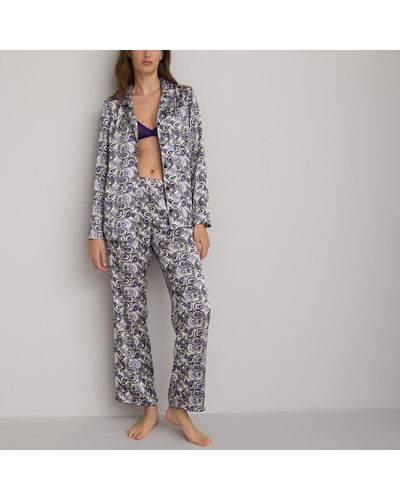 La Redoute Pijama con estampado de flores - Gris