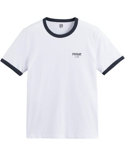 La Redoute Camiseta de manga corta con bordado - Blanco