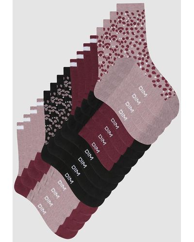 DIM Lote de 8 pares de calcetines Eco style - Morado