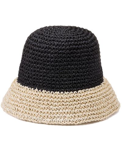 La Redoute Sombrero Bob fibras naturales en dos colores - Negro