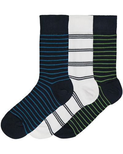 La Redoute Lote de 3 pares de calcetines con motivos de rayas - Azul