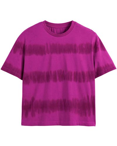 La Redoute Camiseta de cuello redondo, motivo tie dye - Morado