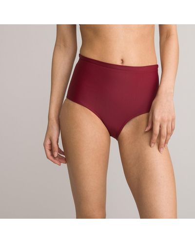 La Redoute Braguita de bikini tipo culotte efecto vientre plano - Rojo