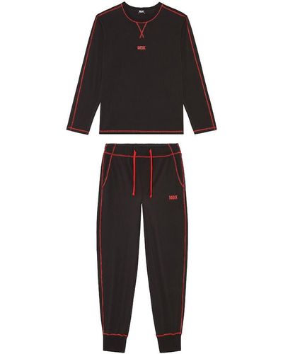 DIESEL Pijama con pantalón largo - Negro