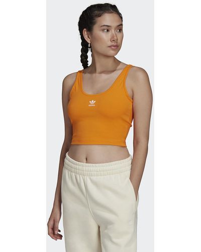 adidas Originals Camiseta de tirantes Adicolor Essentials Rib - Naranja