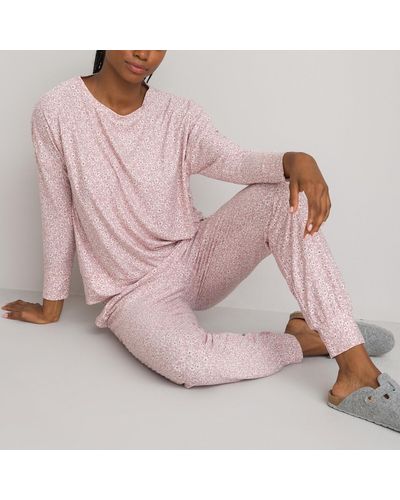 La Redoute Pijama de punto estampado - Rosa