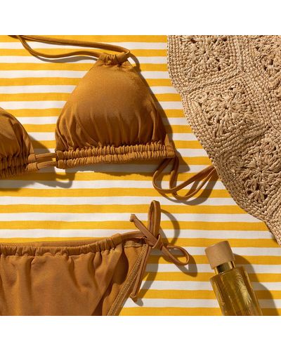 La Redoute Braguita de bikini estilo tanga con lazos - Amarillo