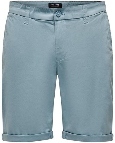 Only & Sons Short tipo chino - Azul