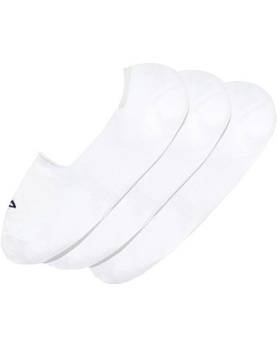 Fila Lote de pares de 3 calcetines cortos invisibles - Blanco