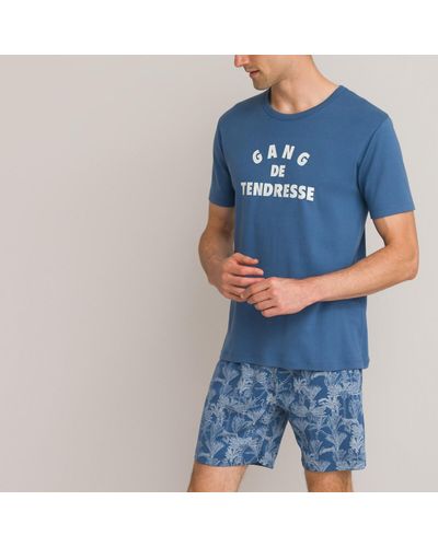 La Redoute Pijama corto, fabricado en Francia - Azul
