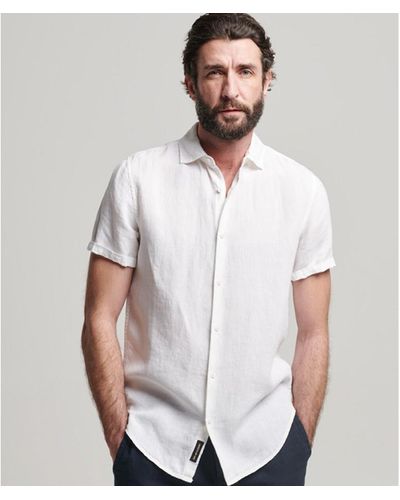 Superdry Camisa de lino - Blanco