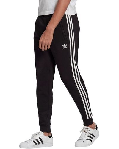 adidas Originals Pantalón con pequeño logo trefoil 3 bandas - Negro