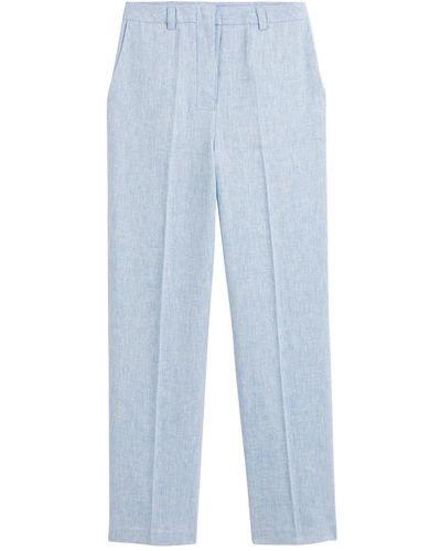 La Redoute Pantalón ancho de chambray de lino y algodón - Azul