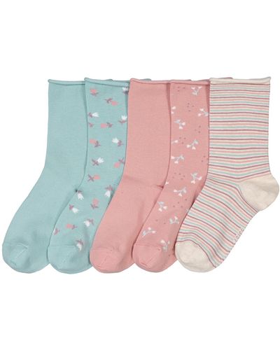 La Redoute Lote de 5 pares de calcetines de colores pastel - Rosa