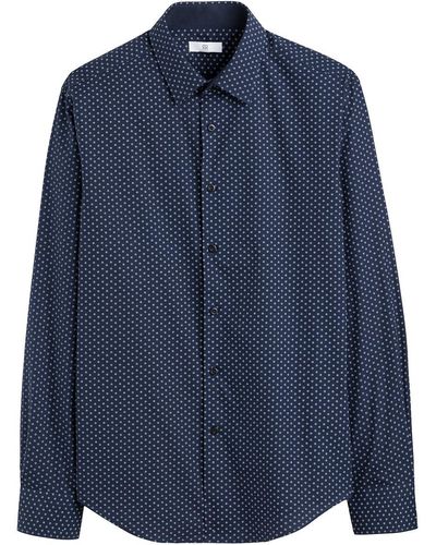 La Redoute Camisa recta estampada de manga larga - Azul