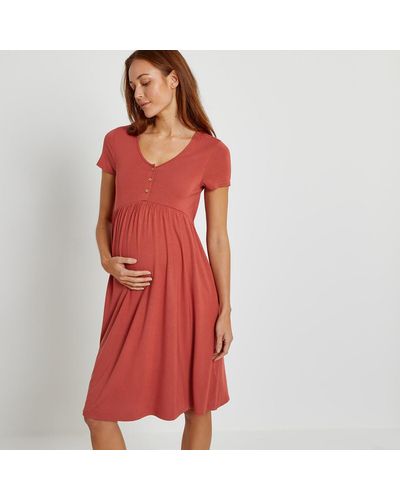 La Redoute Camisón de embarazo y lactancia - Rojo