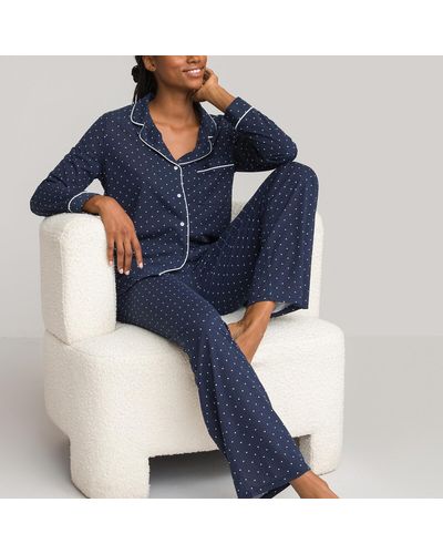 La Redoute Pijama de punto de viscosa - Azul