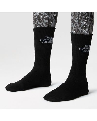 The North Face Lote de 3 pares de calcetines medios unisex - Negro