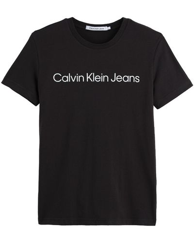 Calvin Klein Camiseta slim Institutional Logo - Negro