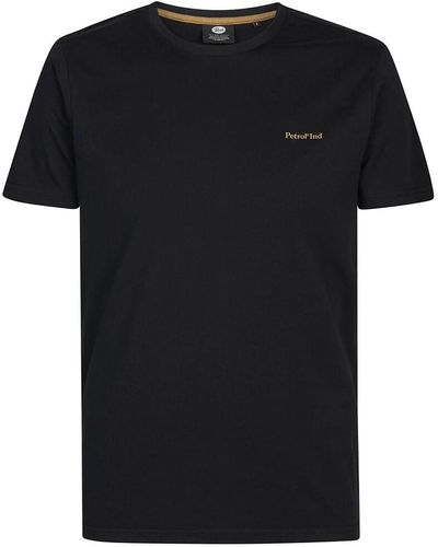 Petrol Industries Camiseta con cuello redondo - Negro