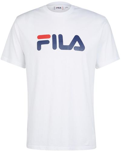 Fila Camiseta de manga corta con logo grande Foundation - Blanco