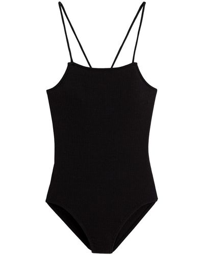 La Redoute Body cuello cuadrado, con tirantes finos - Negro