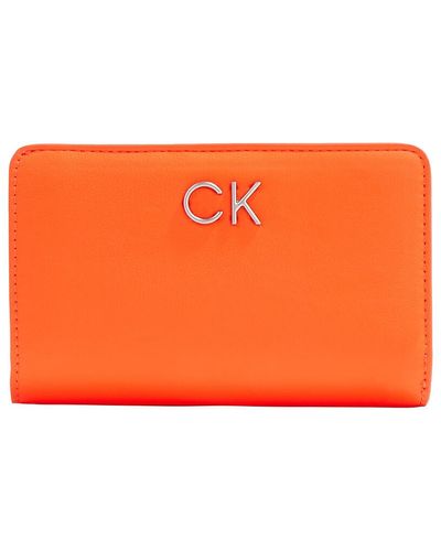 Calvin Klein Monedero con cremallera y logo - Naranja