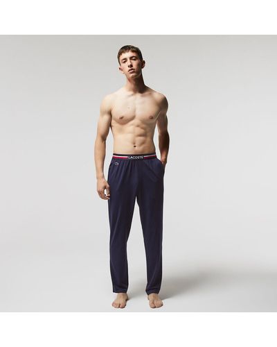 Lacoste Pantalón de pijama cintura en tres colores - Azul