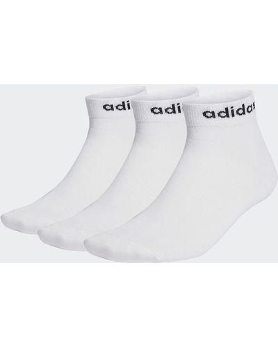 adidas Originals Lote de 3 pares de calcetines Think Linear - Blanco