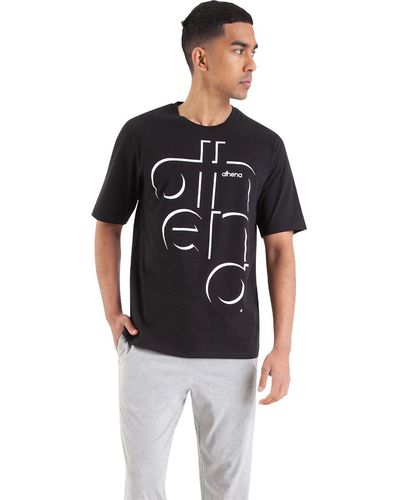 Athena Pijama camiseta estampada - Negro
