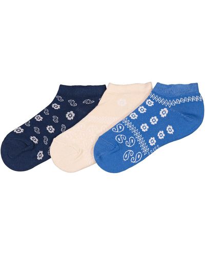 La Redoute Lote de 3 pares de calcetines bajos estampados - Azul