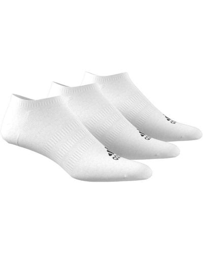 adidas Originals Lote de 3 pares de calcetines finos invisibles - Blanco