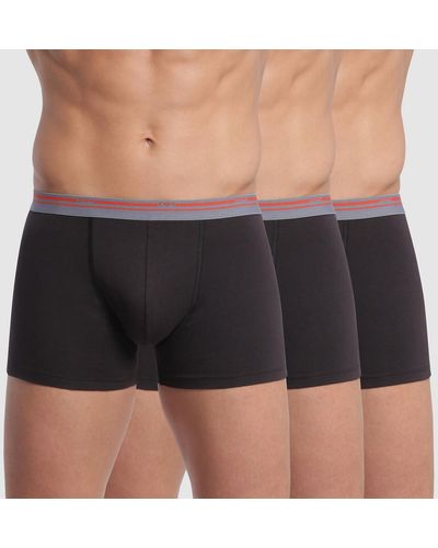 DIM Lote de 4 boxers Classic Colors - Negro