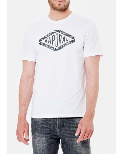 Kaporal Camiseta de manga corta y cuello redondo con estampado - Blanco
