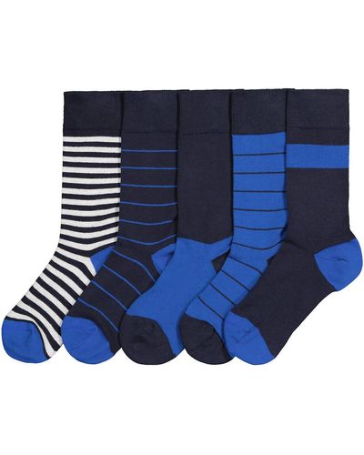La Redoute Lote de 5 pares de calcetines con motivos variados - Azul