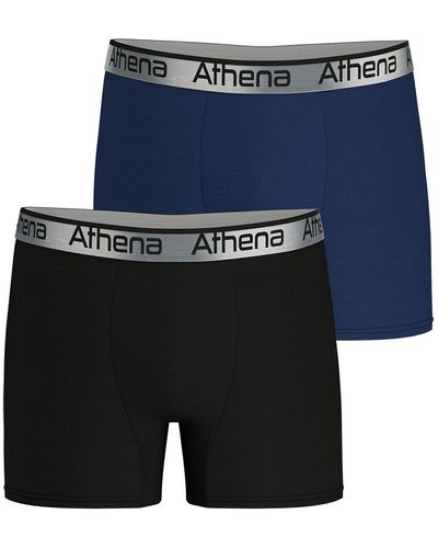 Athena Lote de 2 bóxers 720 Stretch Adjust - Azul