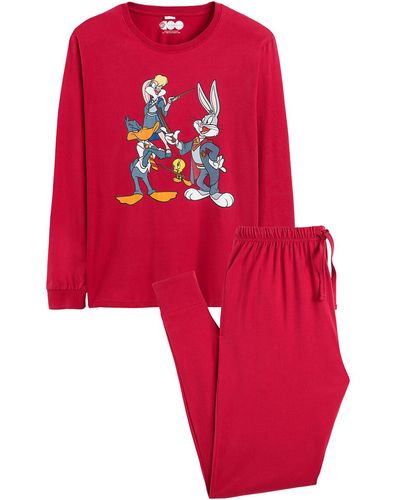Looney Tunes Pijama largo / Harry Potter - Rojo