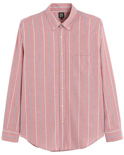 La Redoute Camisa recta con cuello americano de rayas - Rosa