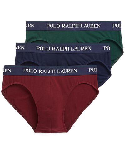 Polo Ralph Lauren Lote de 3 calzoncillos lisos - Rojo