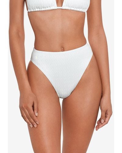 Polo Ralph Lauren Braguita de bikini Cable Jacquard - Blanco