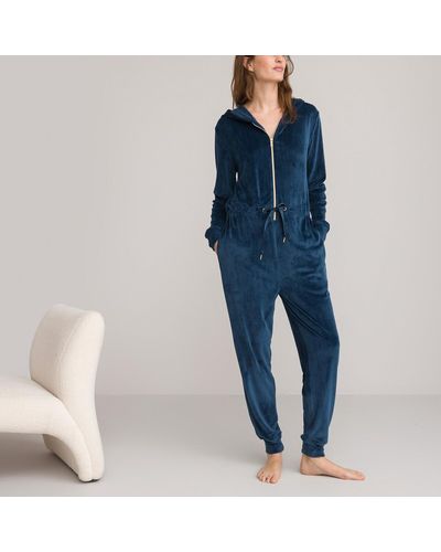 La Redoute Conjunto de pijama de terciopelo - Azul