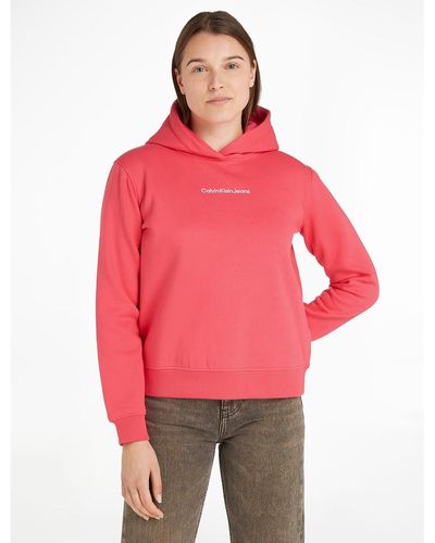 Calvin Klein Sudadera con capucha fija - Rojo