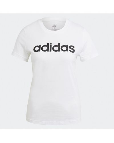 adidas Camiseta LOUNGEWEAR Essentials Slim Logo - Blanco